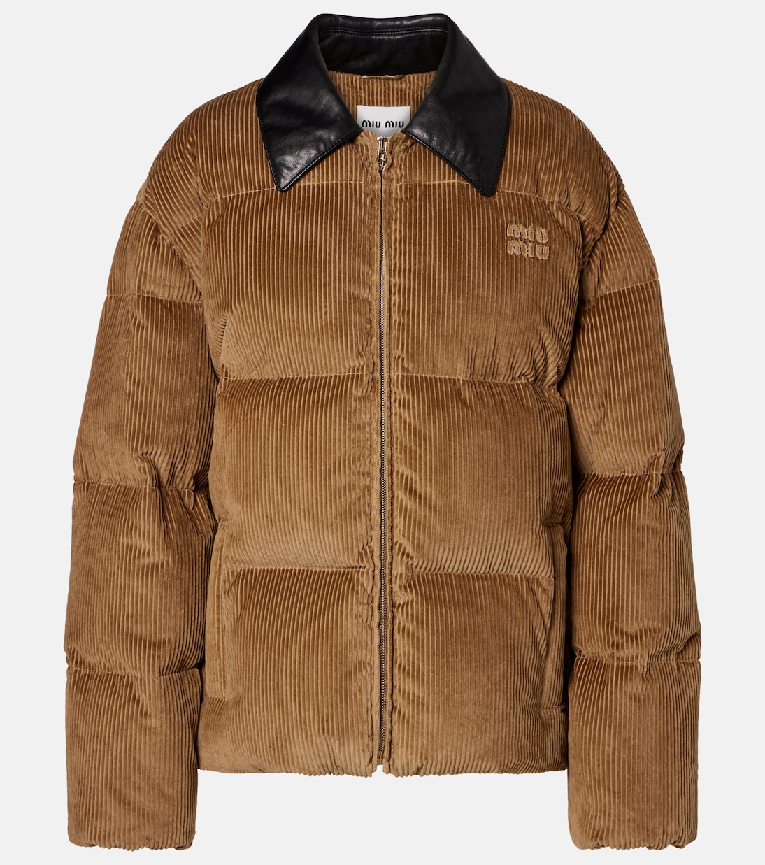 Cotton corduroy down jacket | Miu Miu