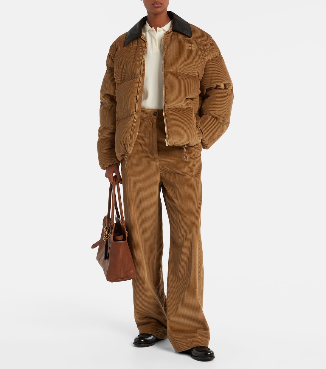 Cotton corduroy down jacket | Miu Miu
