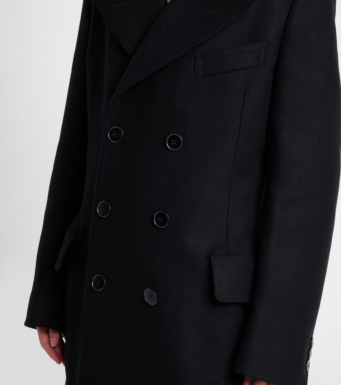 Double-breasted virgin wool coat  | Maison Margiela