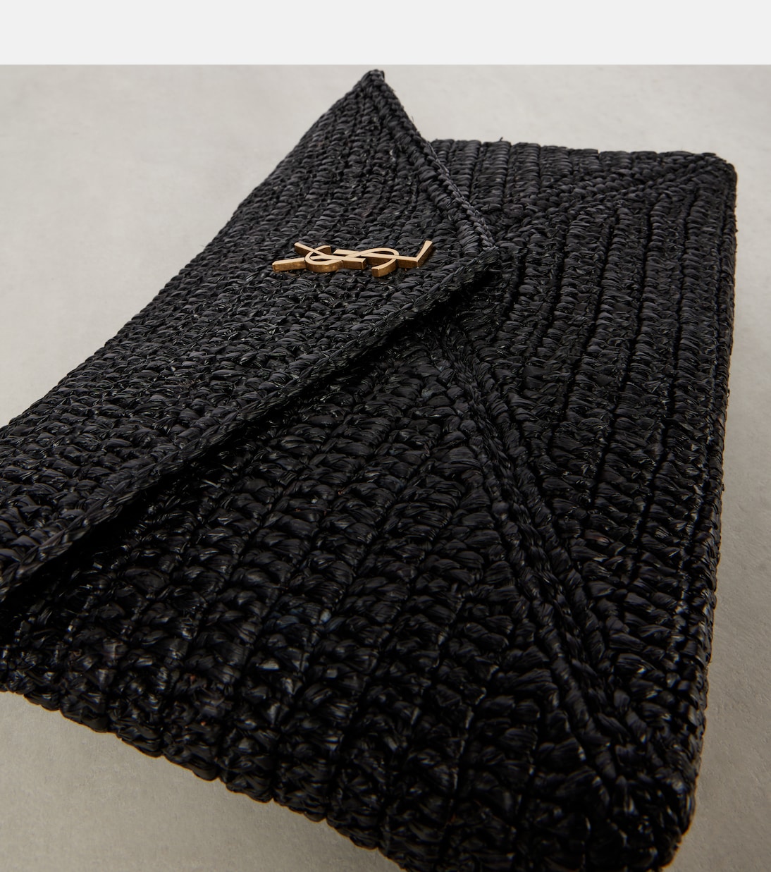 Cassandre Large raffia pouch | Saint Laurent