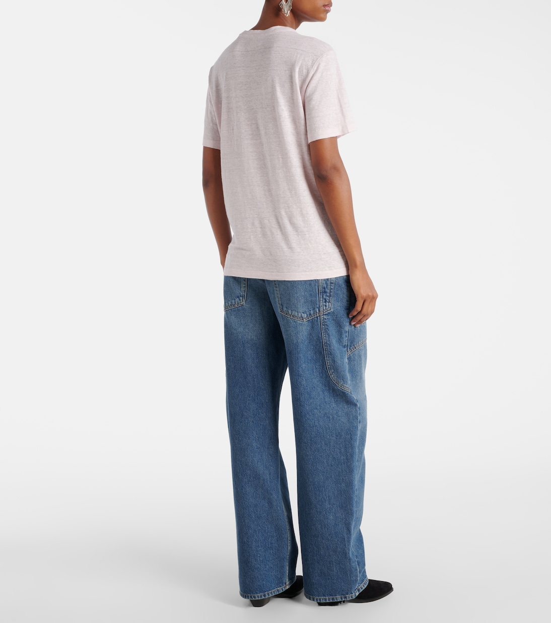 T-shirt Zewel in lino con logo | Marant Etoile
