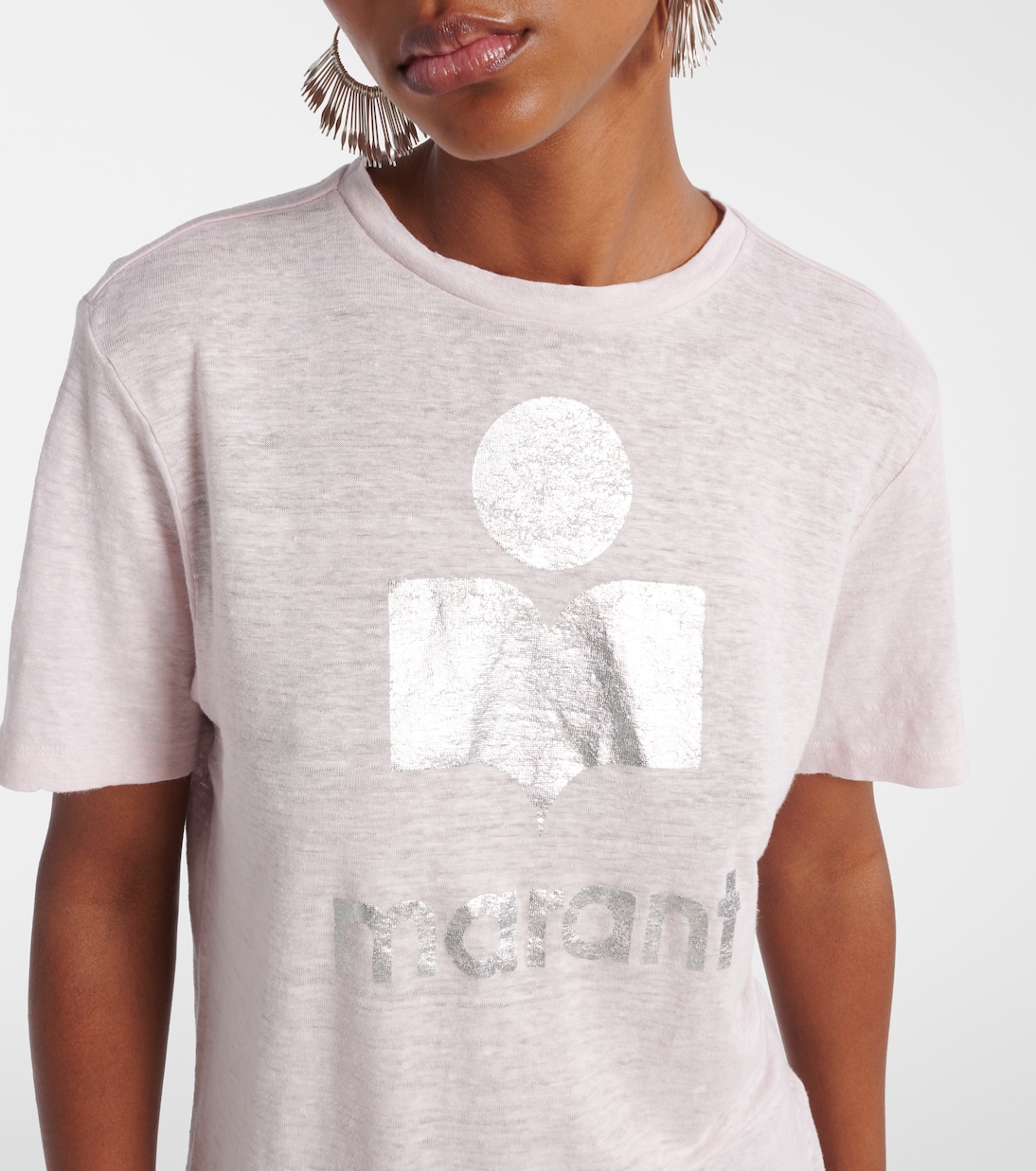 T-shirt Zewel in lino con logo | Marant Etoile