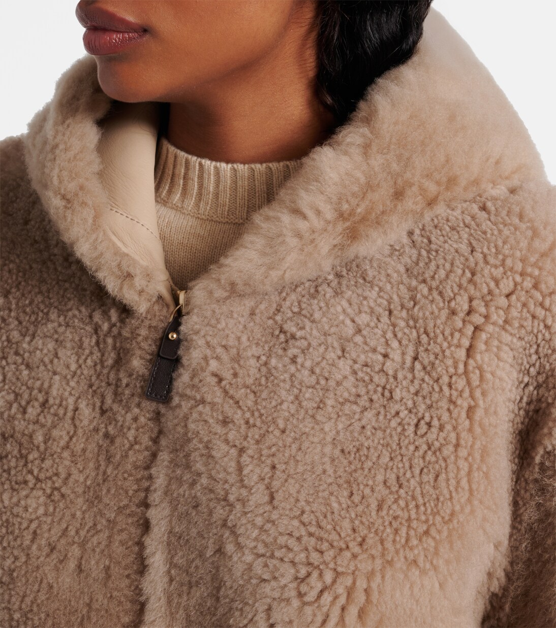 Giacca Sole in shearling con cappuccio | 'S Max Mara