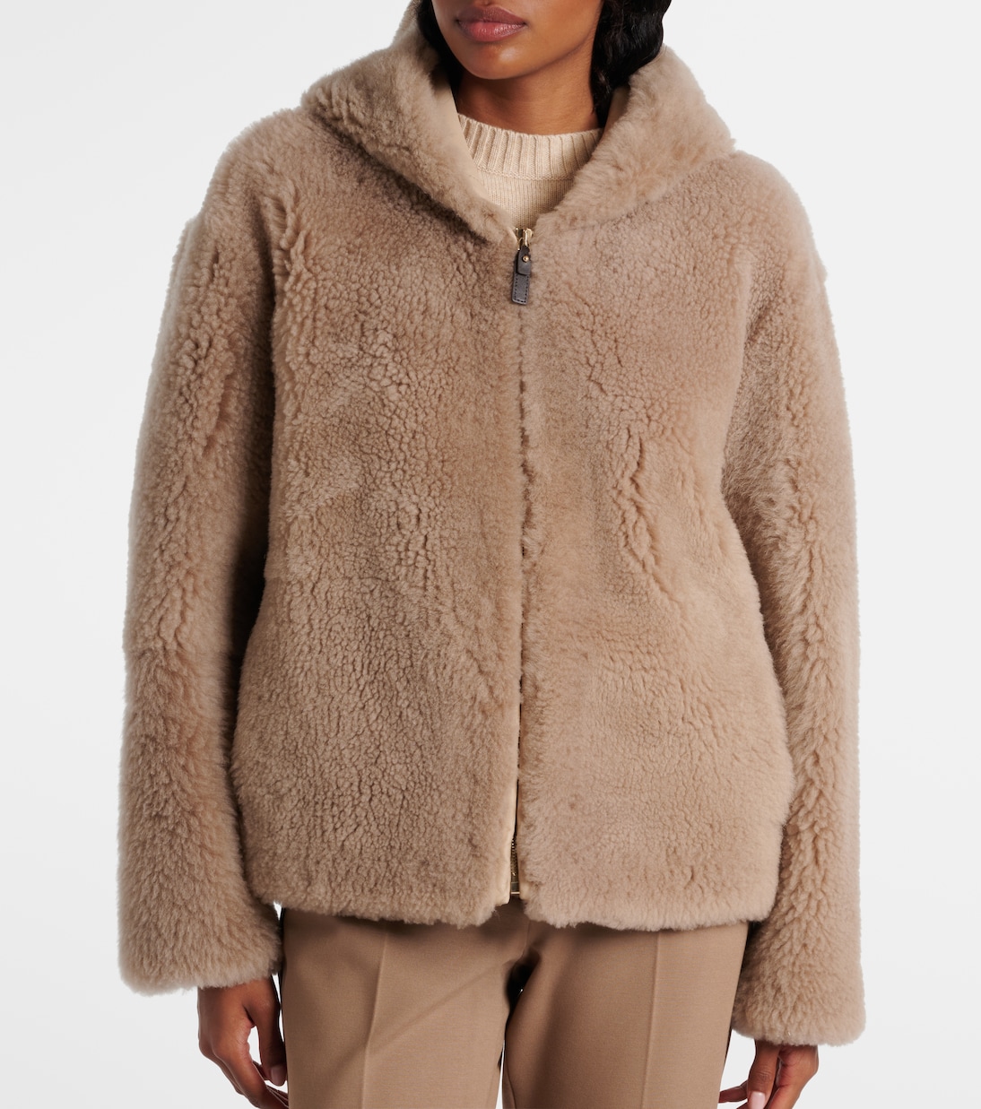 Giacca Sole in shearling con cappuccio | 'S Max Mara