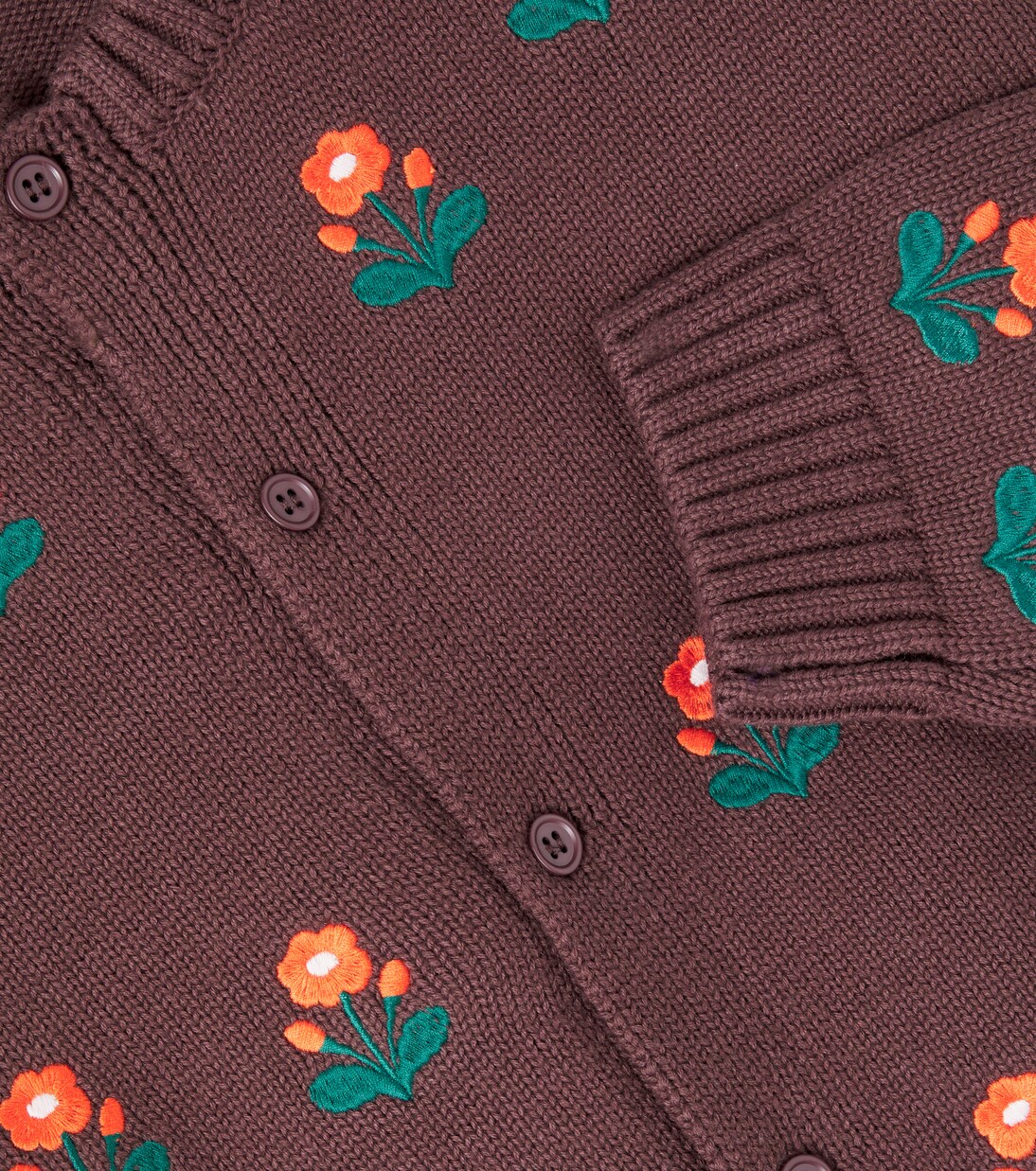 Cardigan Flower aus Baumwolle und Wolle | Tinycottons