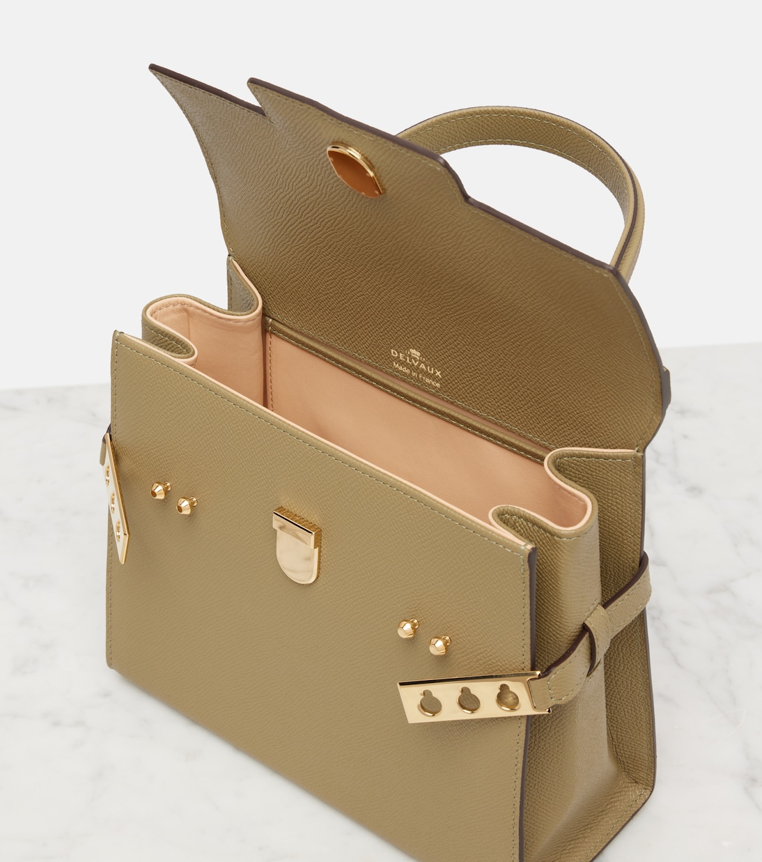 Tempête PM leather tote bag | Delvaux