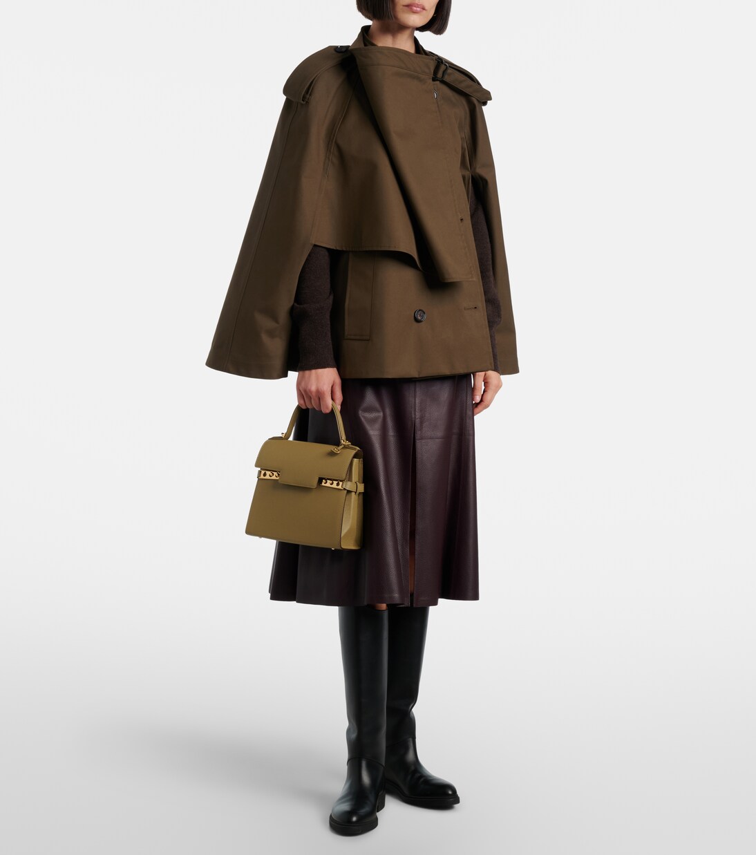 Tempête PM leather tote bag | Delvaux