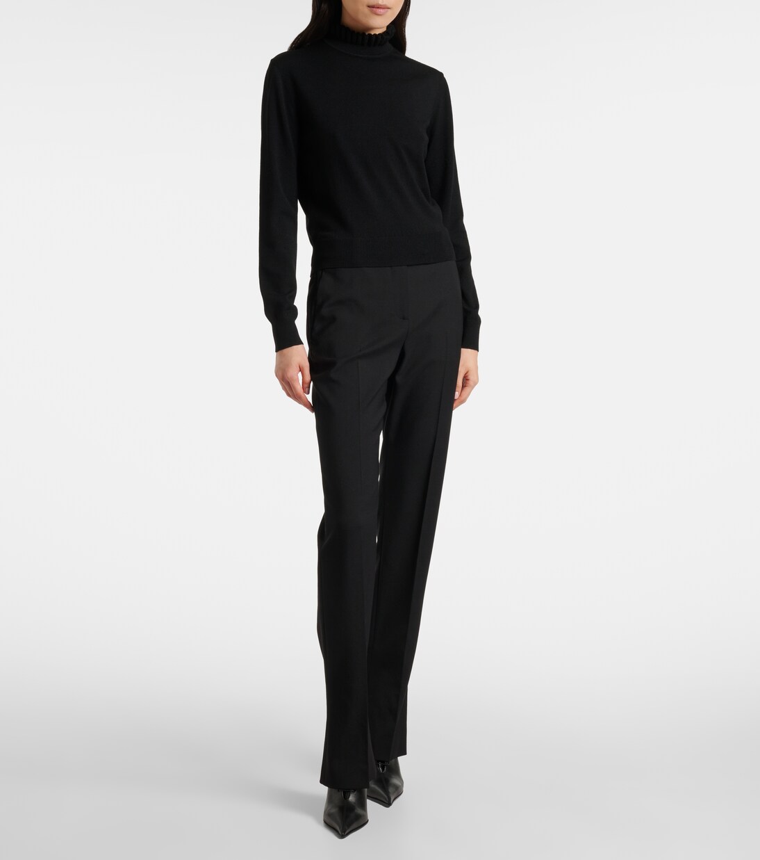Jersey en mezcla de lana festoneado | McQueen