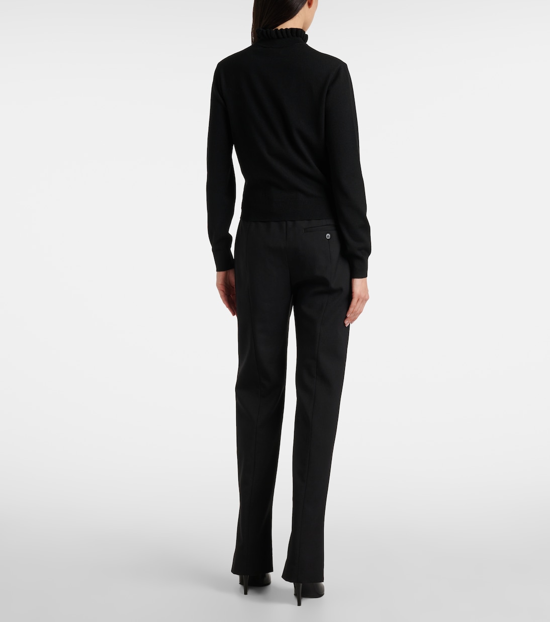 Jersey en mezcla de lana festoneado | McQueen