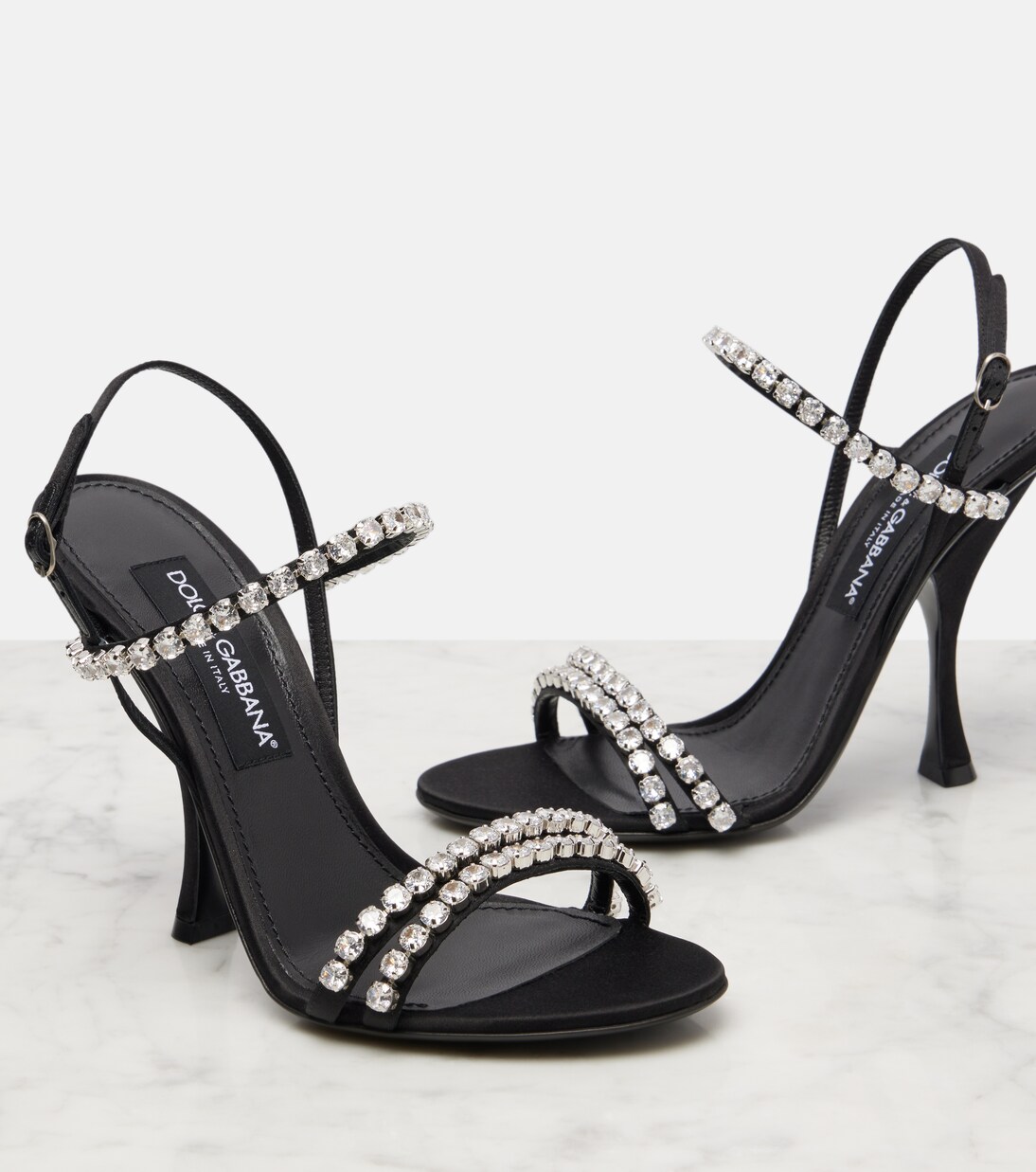 Crystal-embellished sandals | Dolce&Gabbana