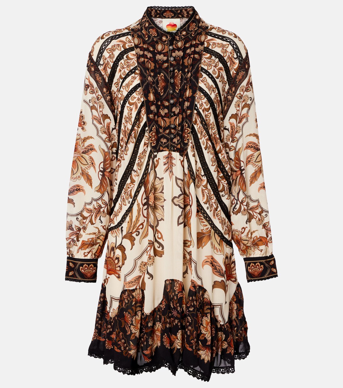 Floral lace-trimmed minidress | Farm Rio