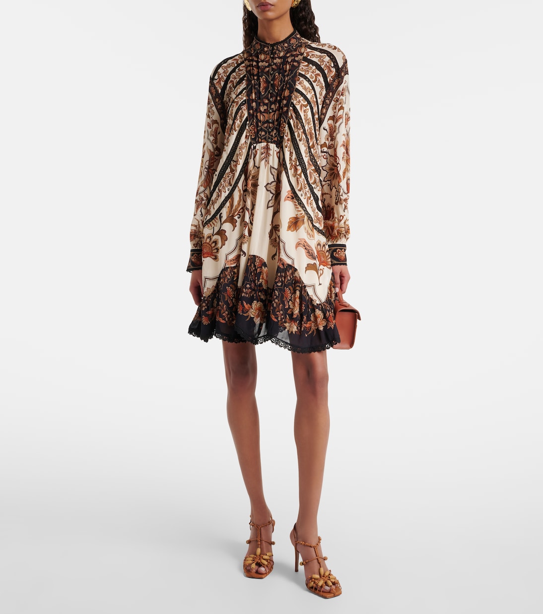 Floral lace-trimmed minidress | Farm Rio