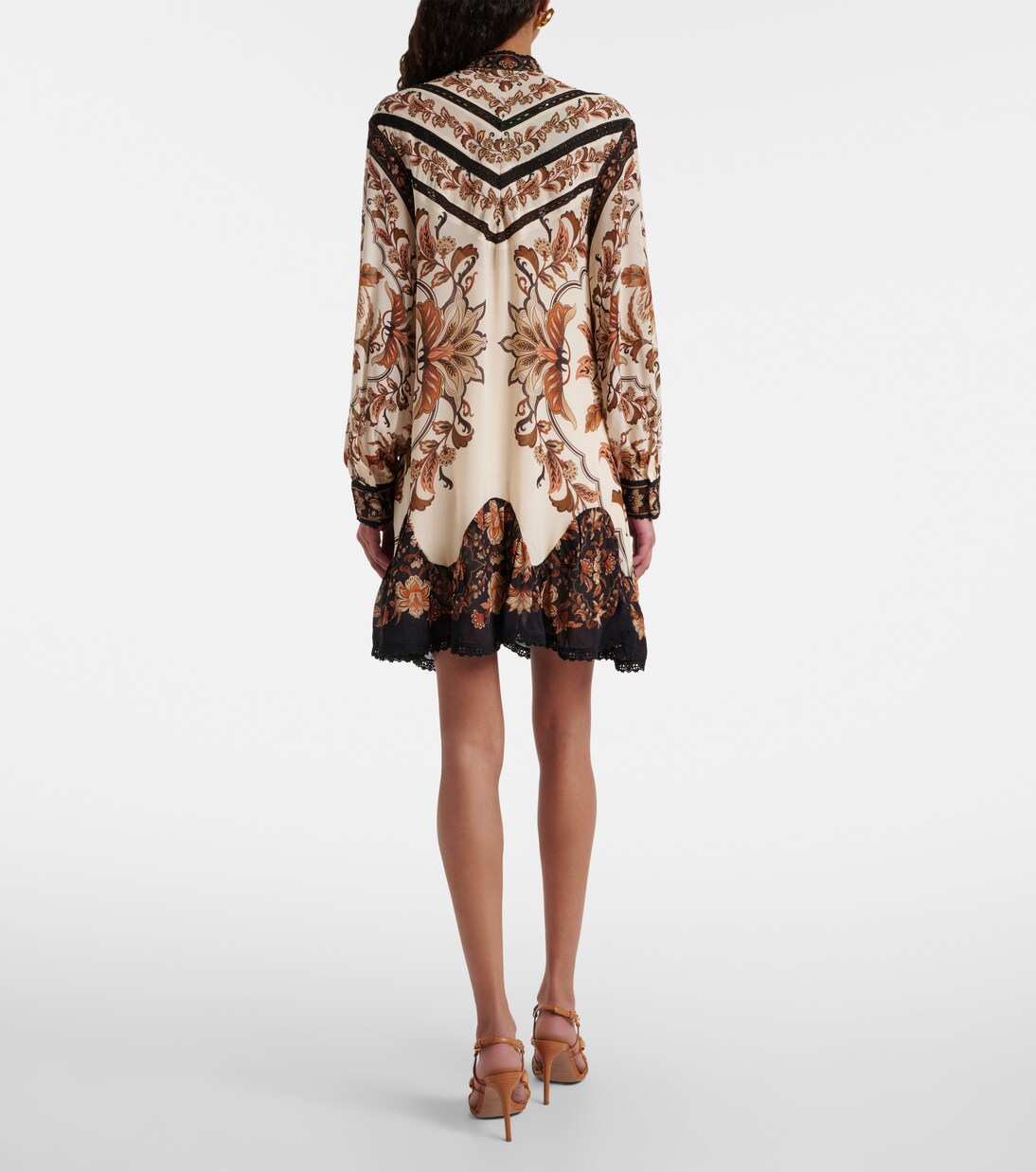 Floral lace-trimmed minidress | Farm Rio