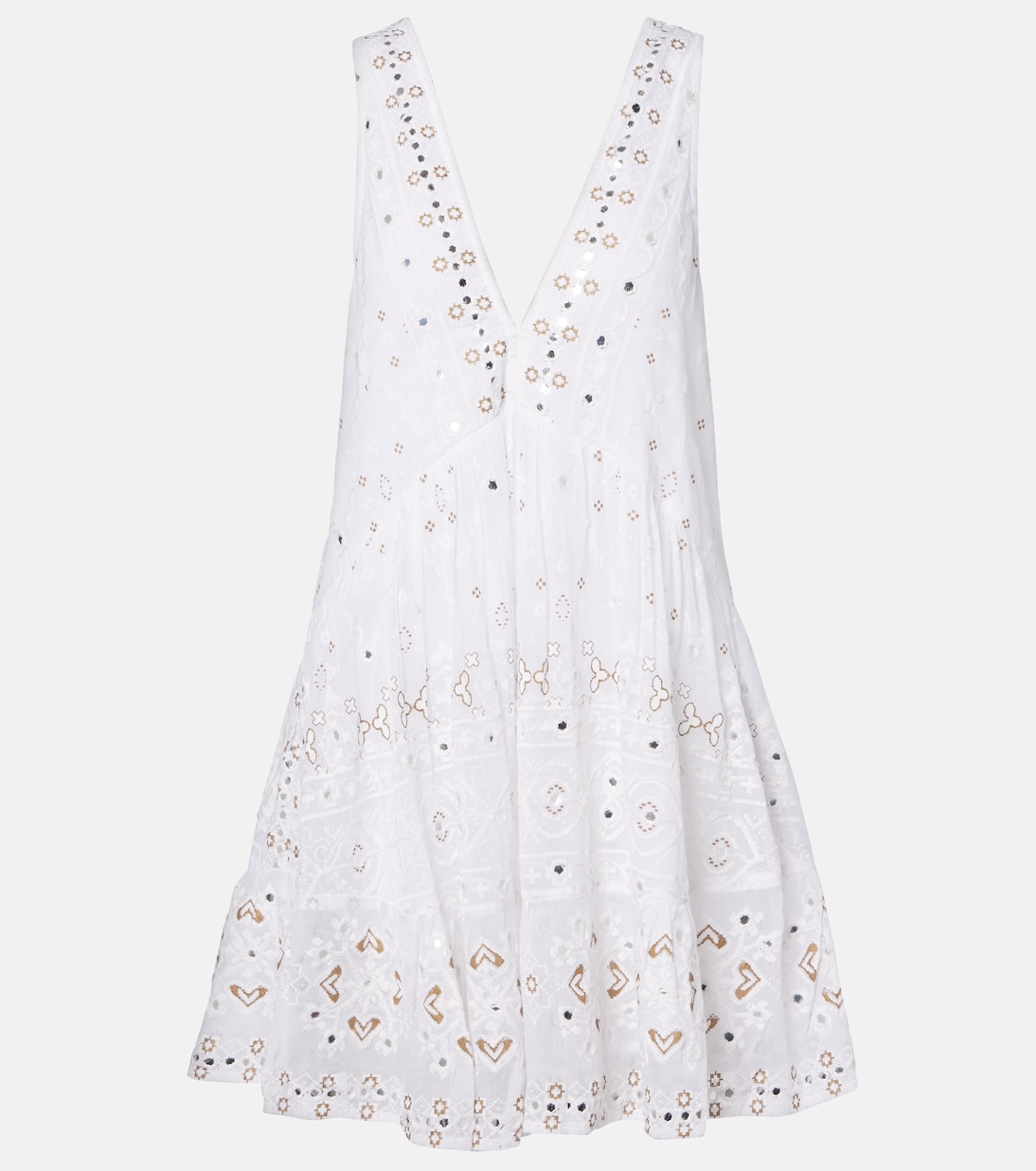 Embroidered cotton minidress | Juliet Dunn
