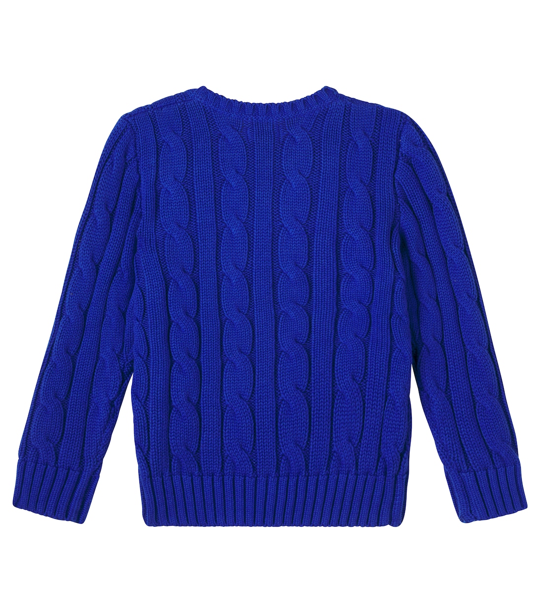 Cable-knit embroidered cotton sweater | Polo Ralph Lauren Kids