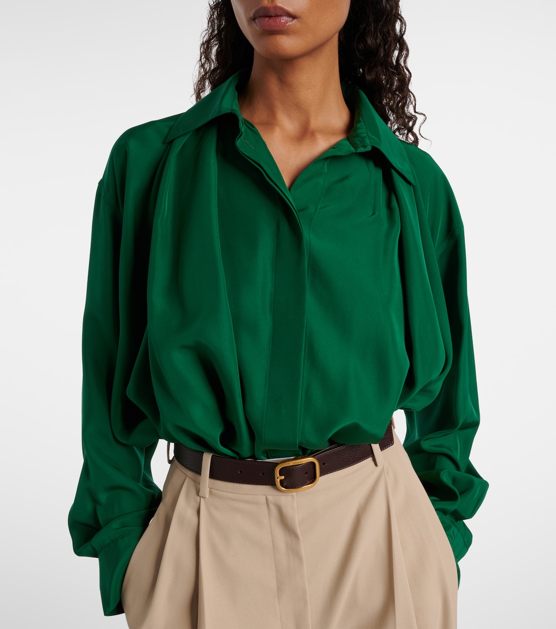 Rounded leather belt | Loewe