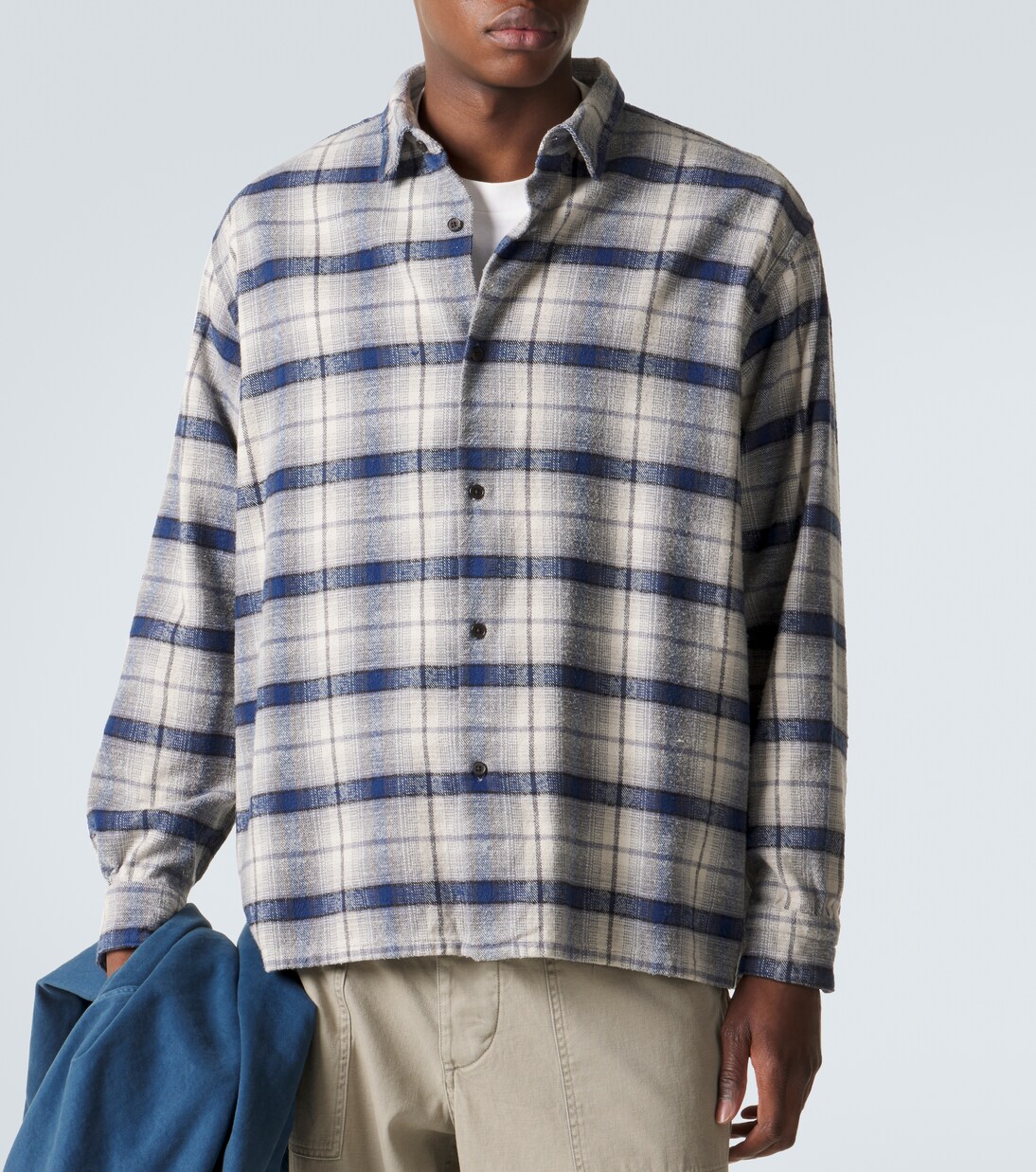 Vintage checked cotton and silk-blend shirt | A.Presse