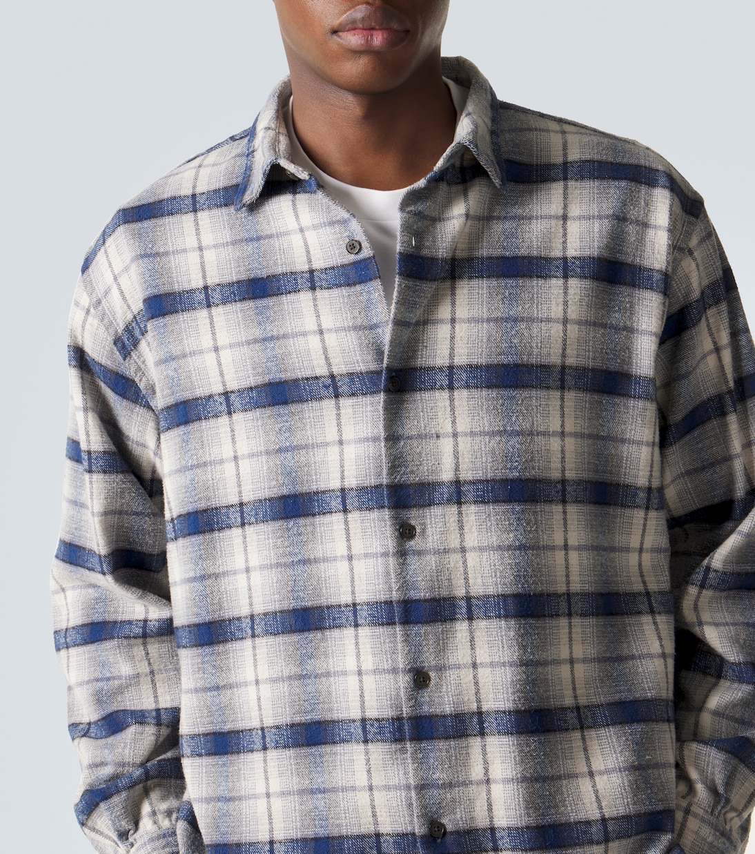 Vintage checked cotton and silk-blend shirt | A.Presse