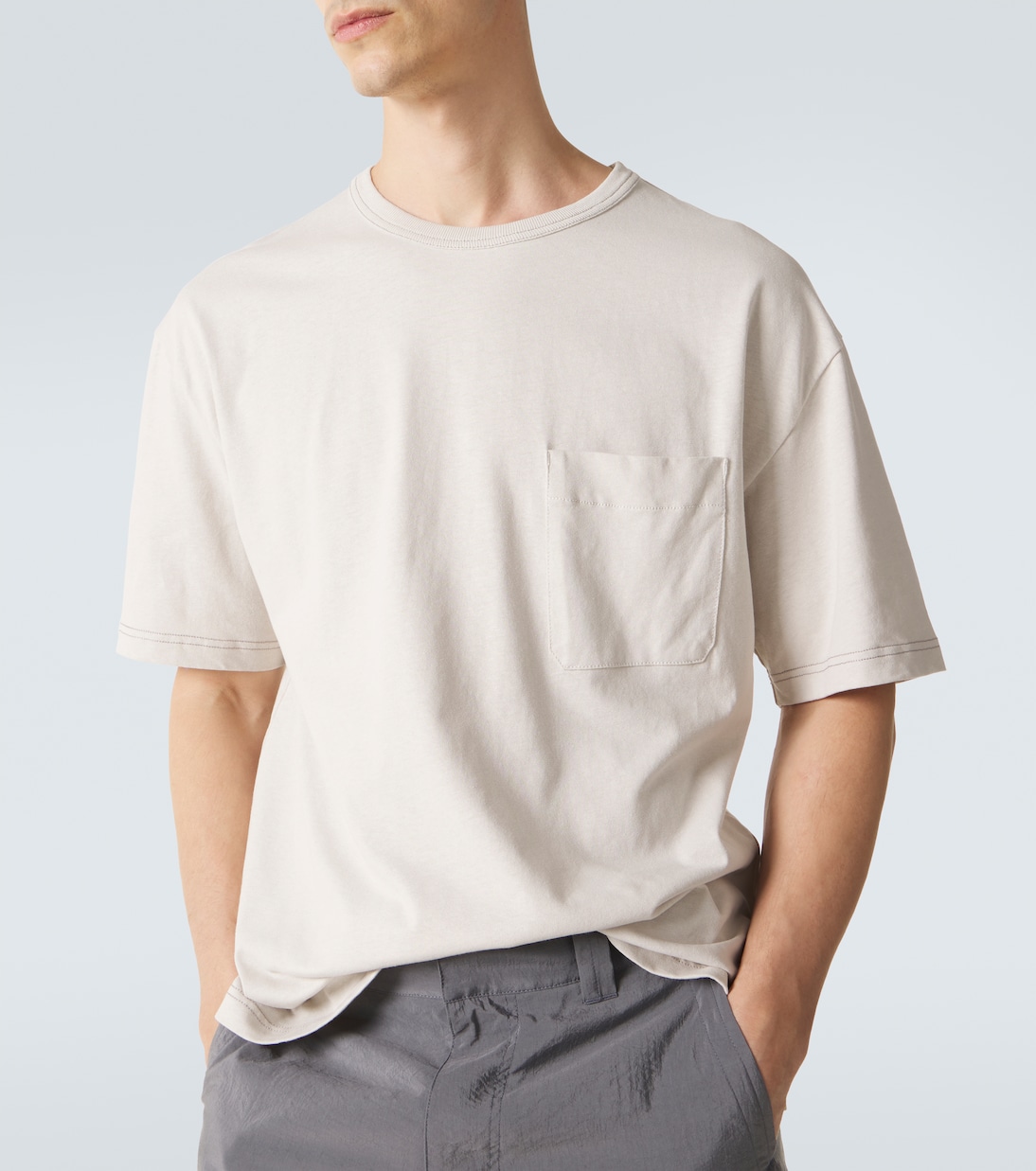 T-Shirt aus Baumwolle und Leinen | Lemaire