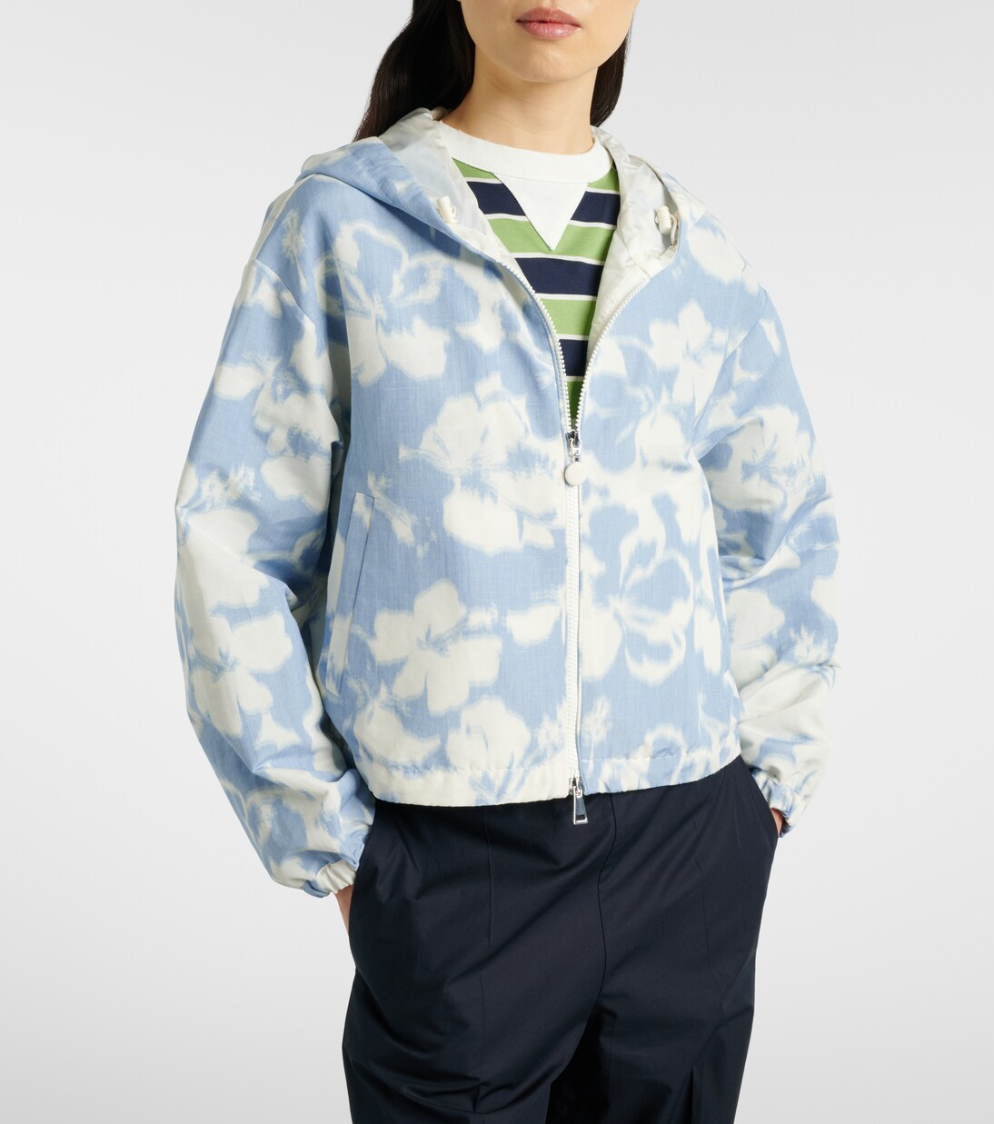 Chaqueta Noisetier floral con capucha | Moncler