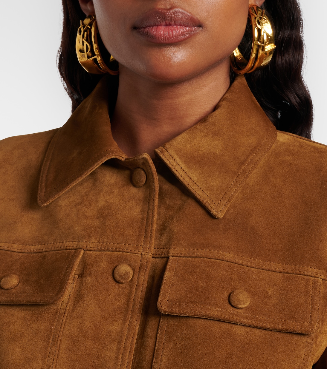 Veste raccourcie en daim | Saint Laurent