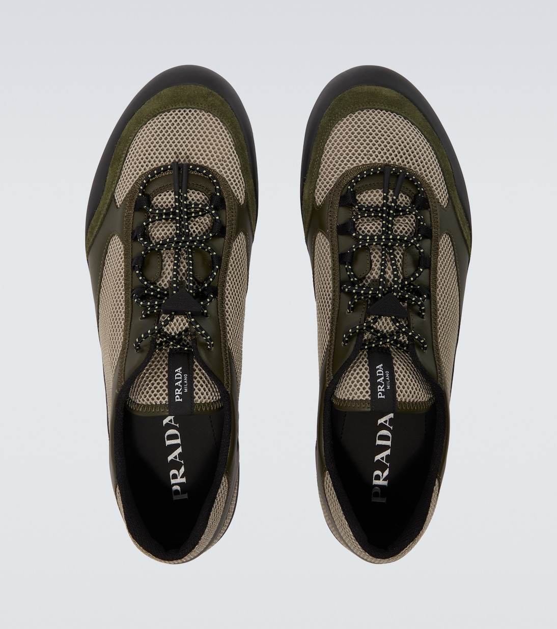 Speedrock leather-trimmed sneakers | Prada