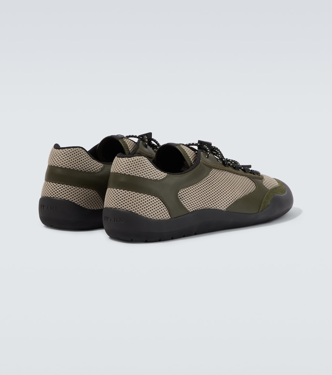 Speedrock leather-trimmed sneakers | Prada