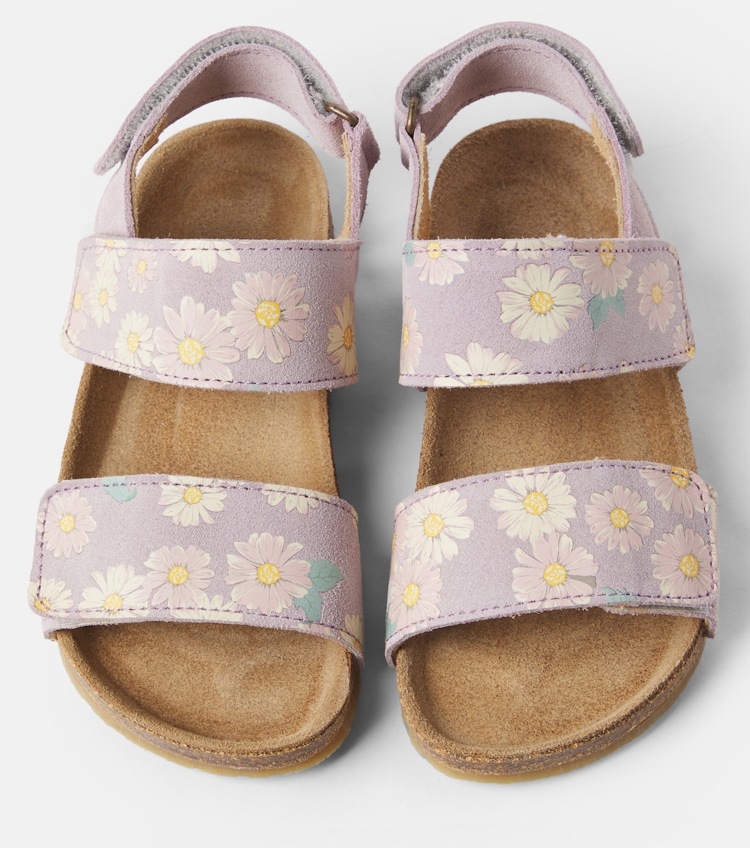 Alphie floral suede sandals | Wheat