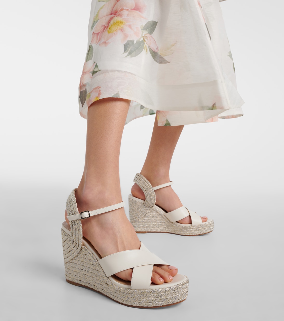 Sandales compensées Dellena 100 en cuir | Jimmy Choo