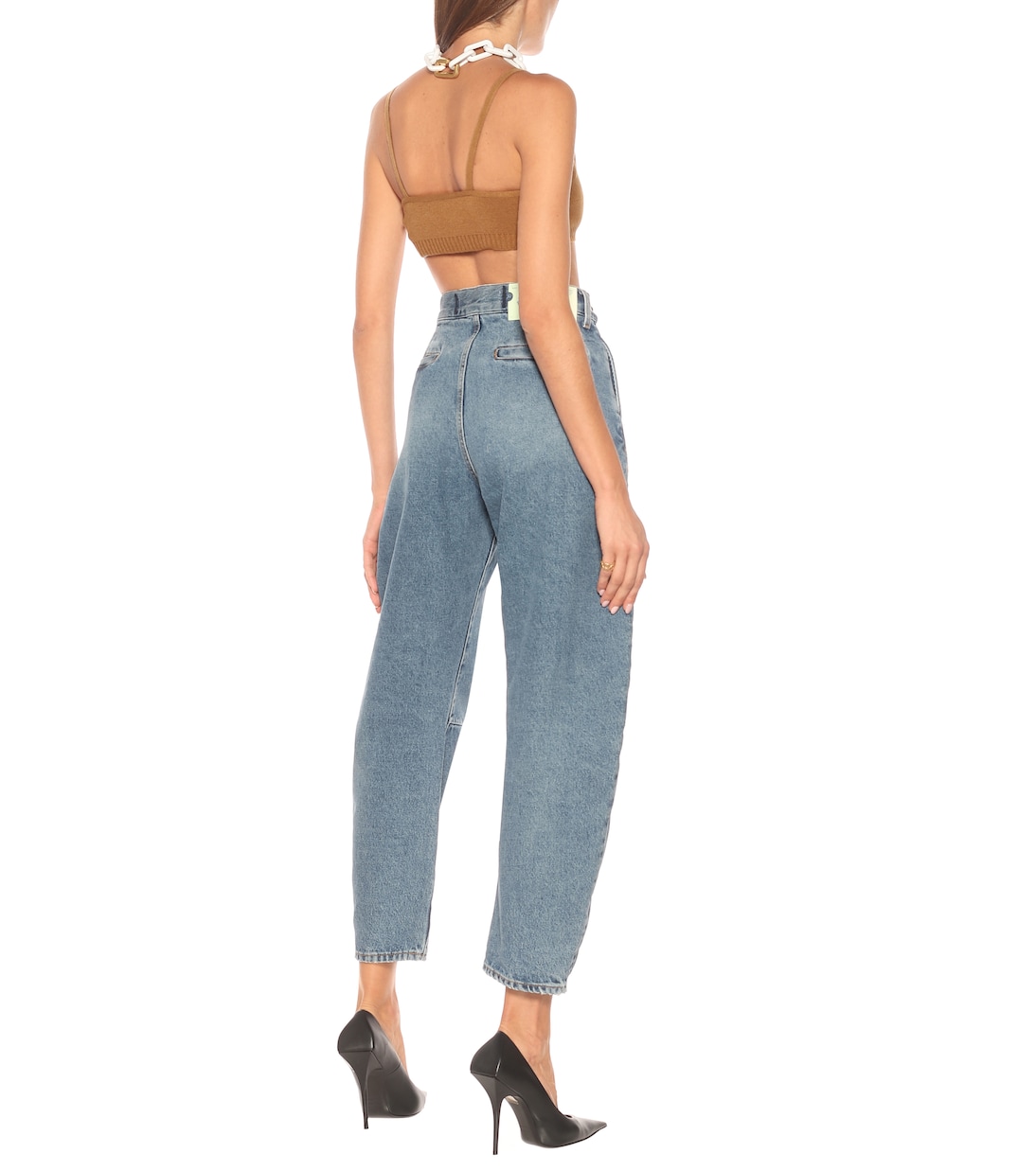 Top bralette in lana stretch | Off-White