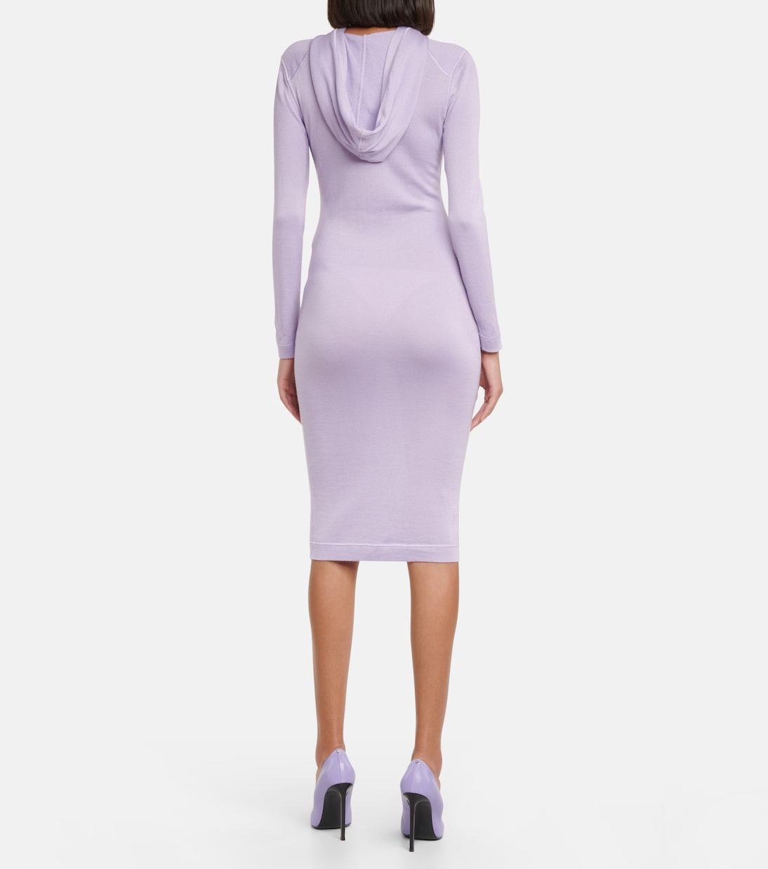 Robe midi à capuche en cachemire et soie | Tom Ford
