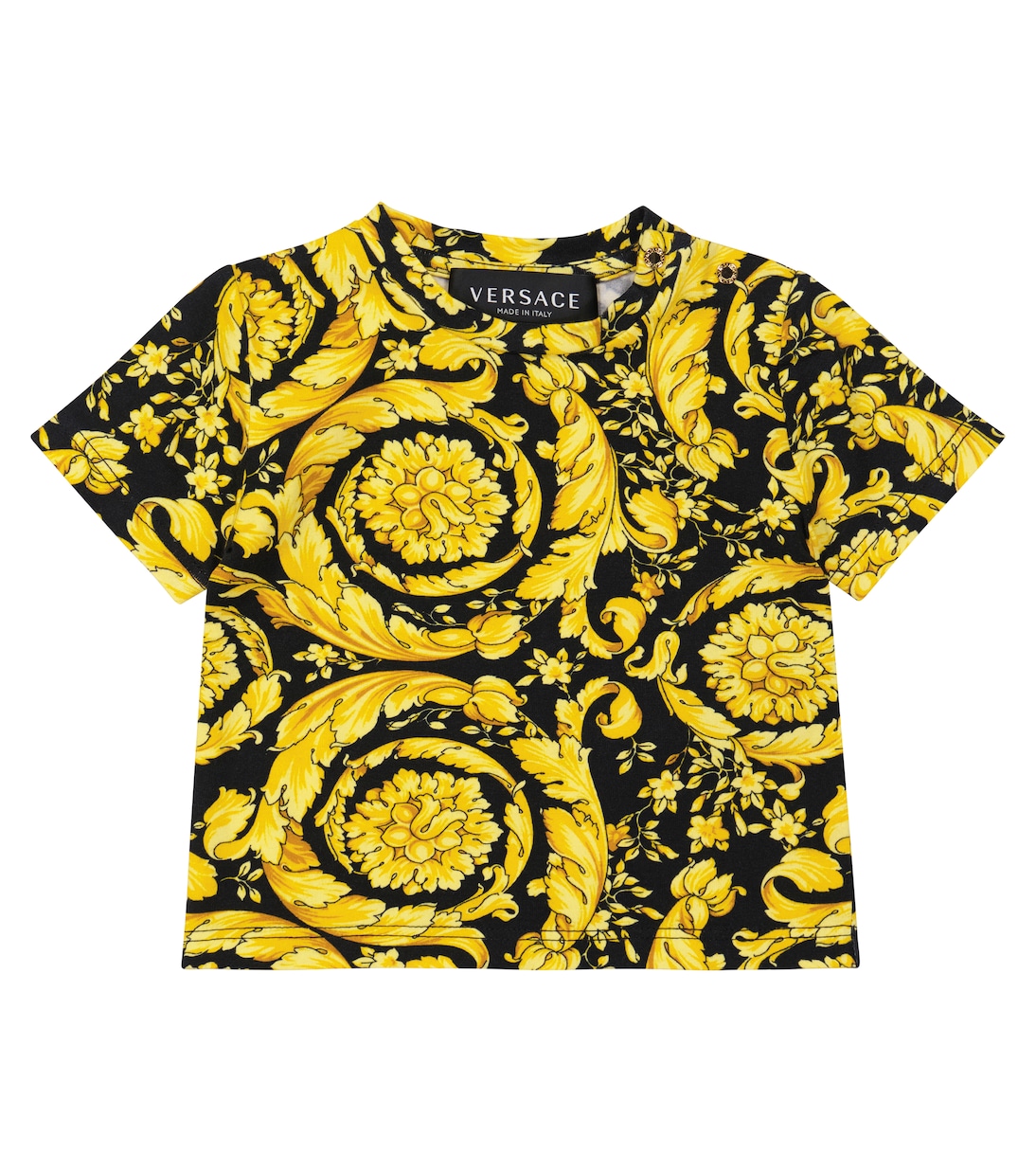 Baby Barocco cotton-blend T-shirt | Versace Kids