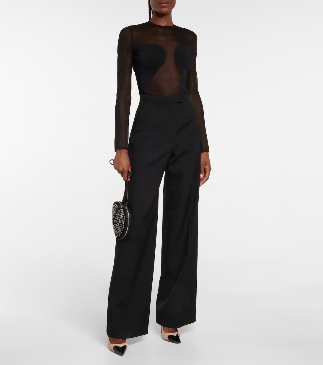 Escarpins Coeur en daim | Alaïa