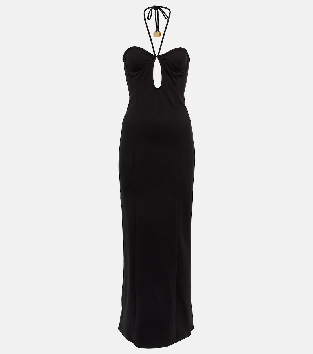 Vestido midi Bardot con cuello halter | Staud