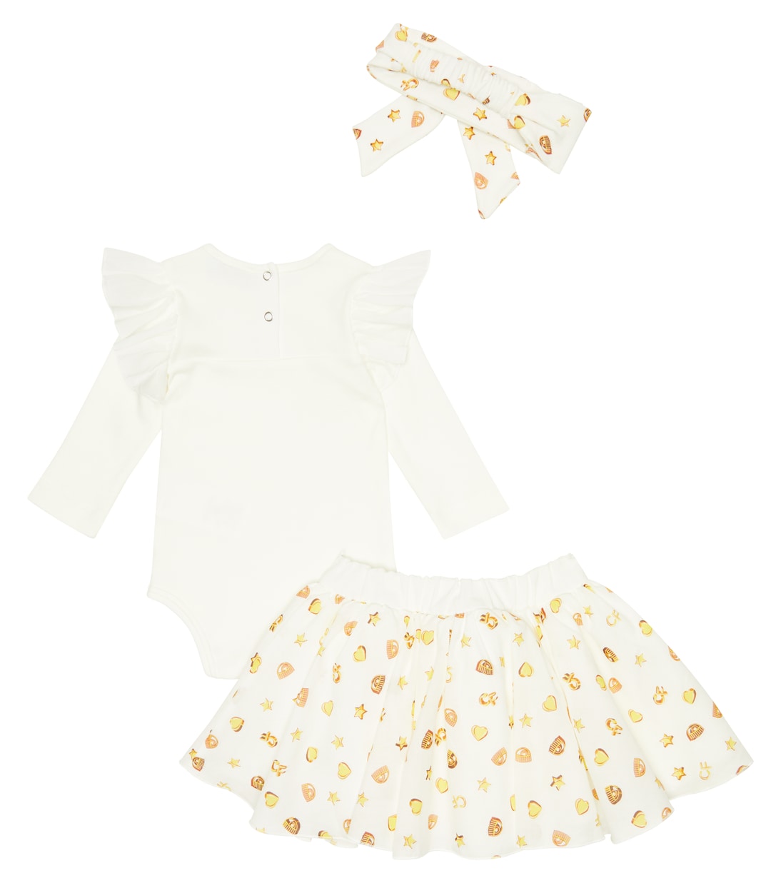 x Chiara Ferragni Bébé – Ensemble body, jupe et bandeau | Monnalisa