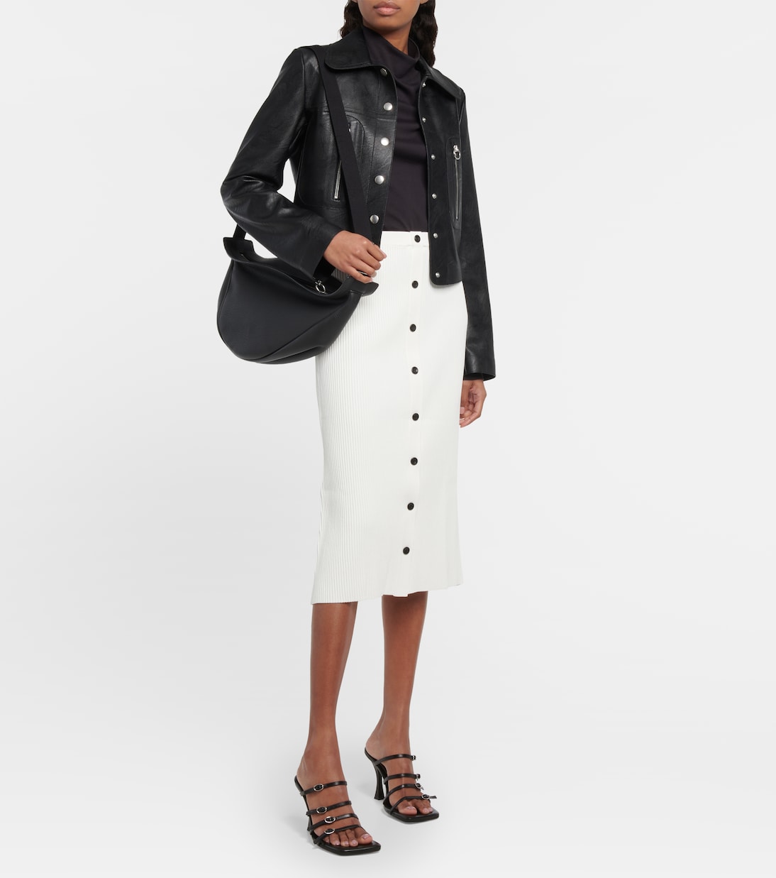 Falda midi de punto de tiro alto | Proenza Schouler