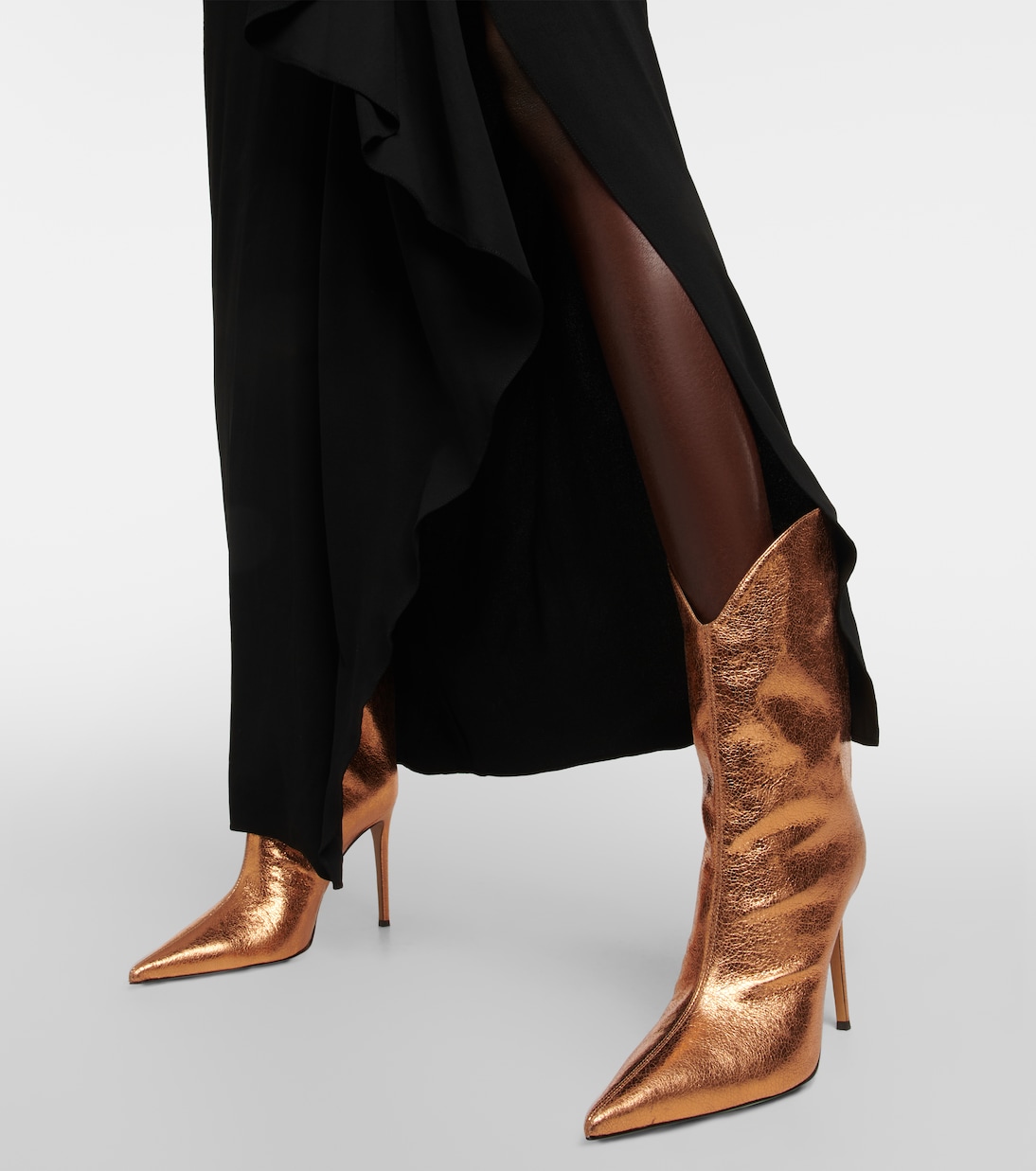 Metallic leather ankle boots | Alexandre Vauthier