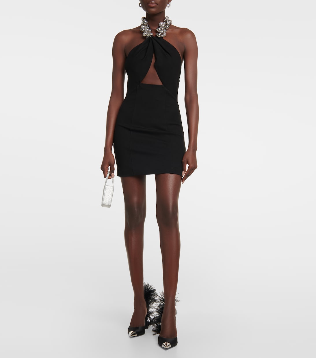 Embellished ponte jersey minidress | Area