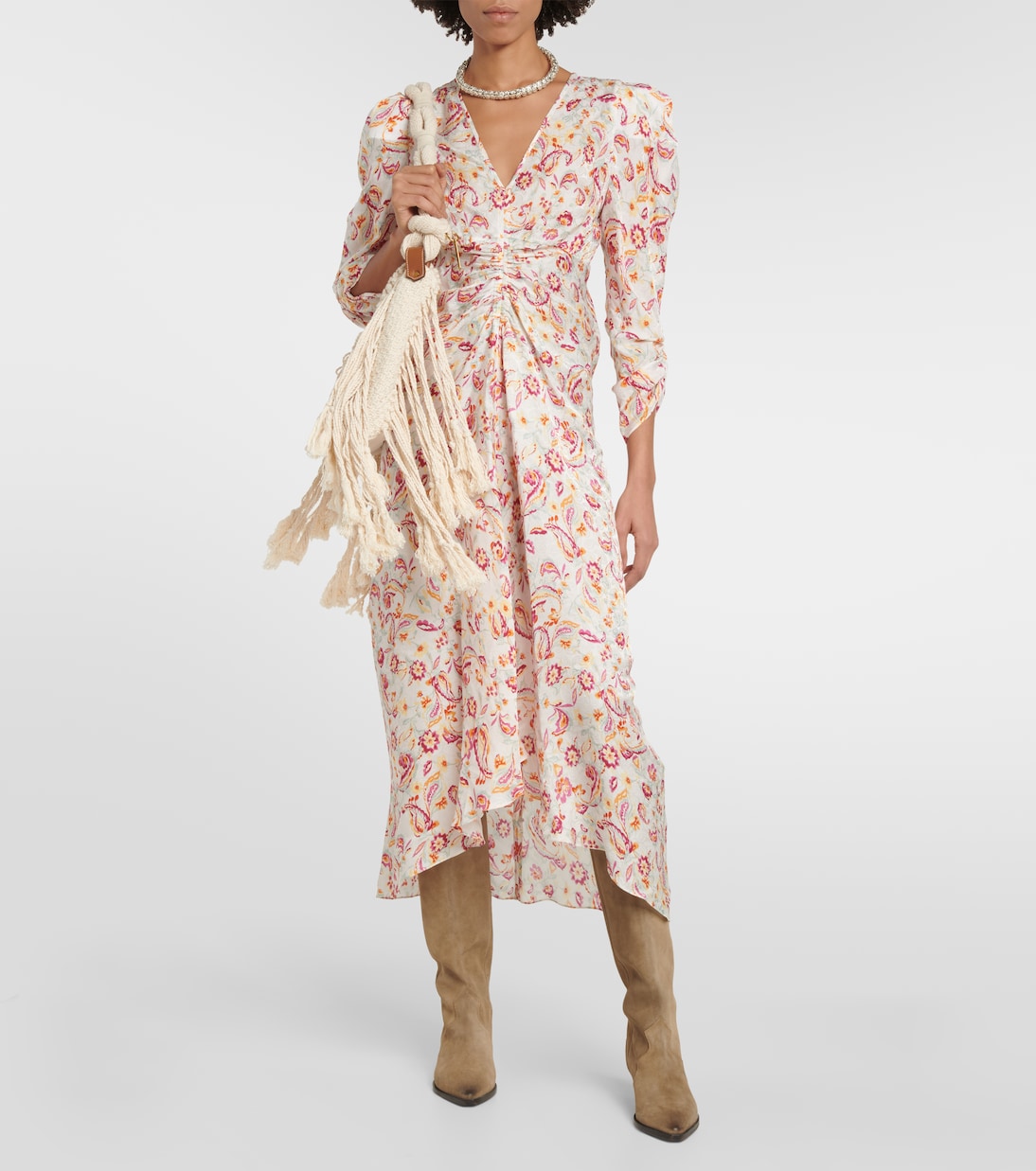 Albini printed silk-blend midi dress | Isabel Marant