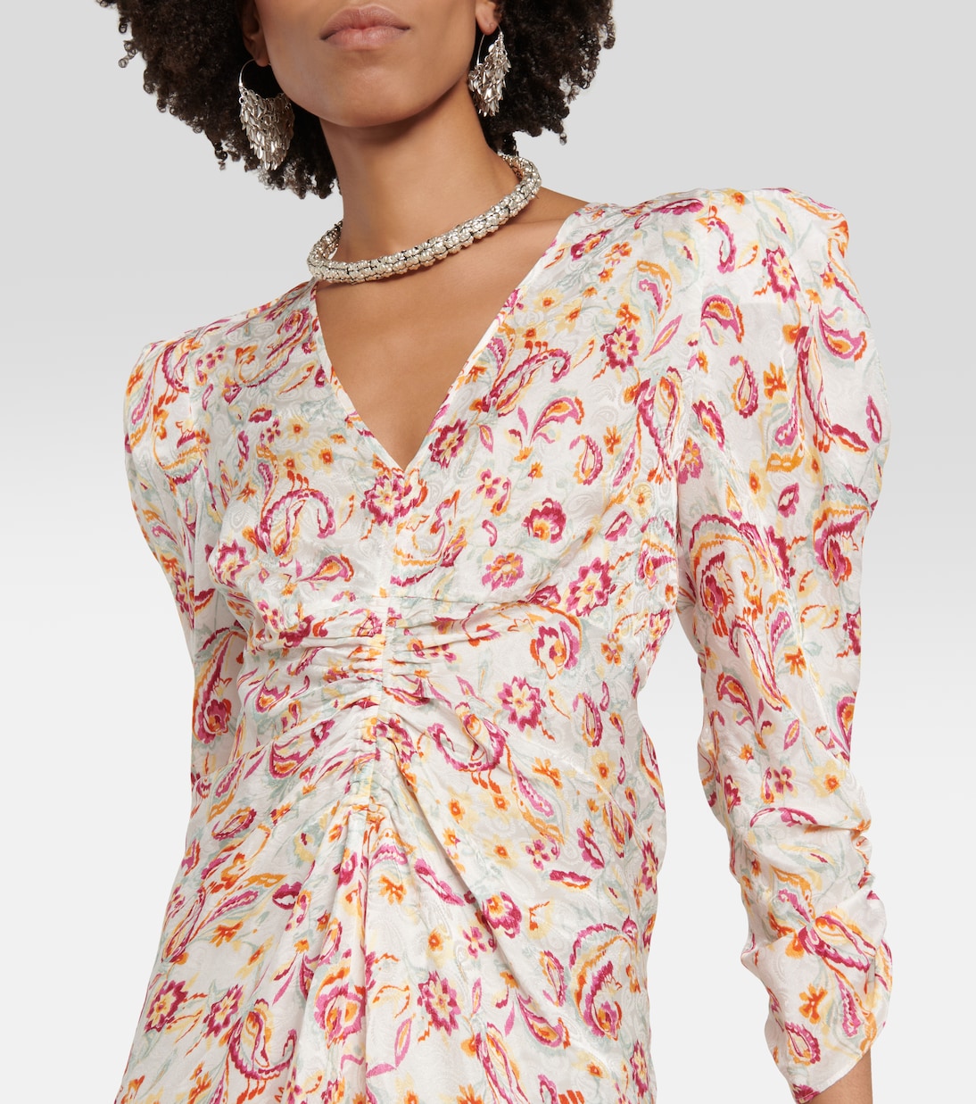 Albini printed silk-blend midi dress | Isabel Marant