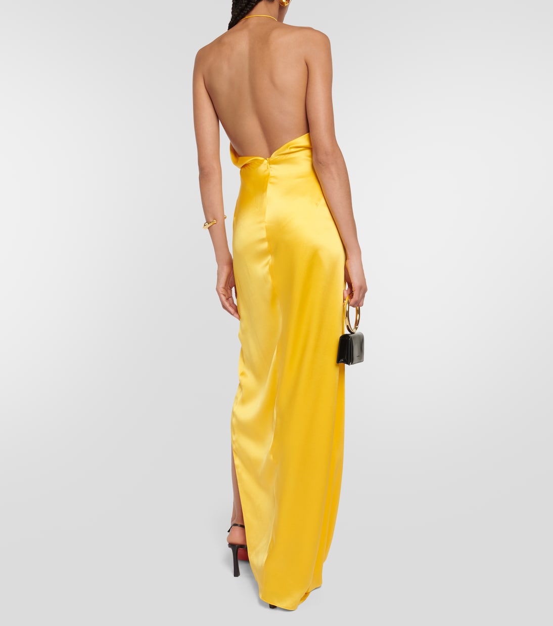 Halterneck silk charmeuse gown | The Sei