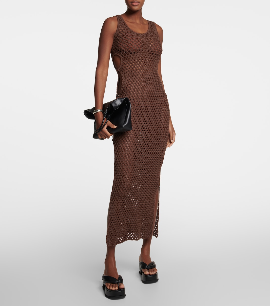 Vestido midi Aline de croché | SIR