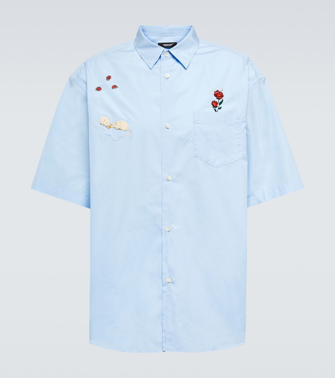 Camisa en popelín de algodón bordada | Undercover