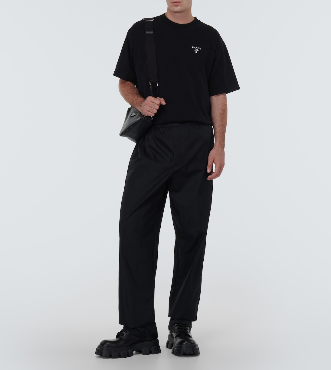 T-shirt in cotone con logo | Prada