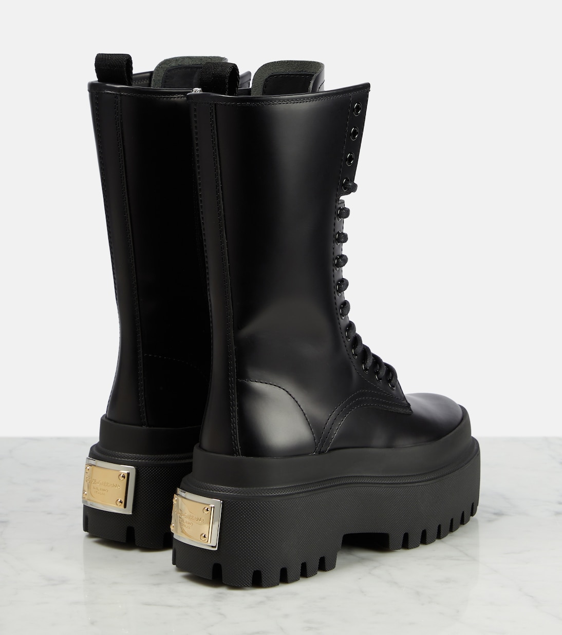 Botas con plataforma de piel | Dolce&Gabbana