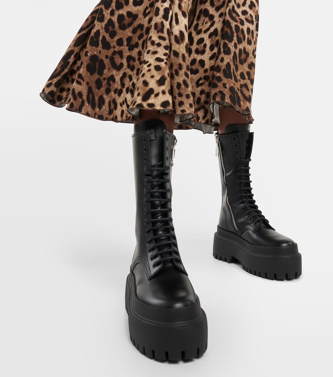 Botas con plataforma de piel | Dolce&Gabbana
