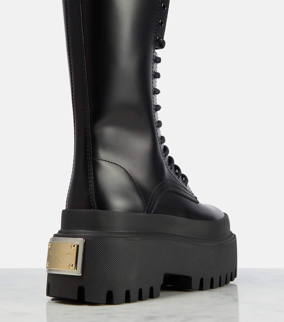 Botas con plataforma de piel | Dolce&Gabbana