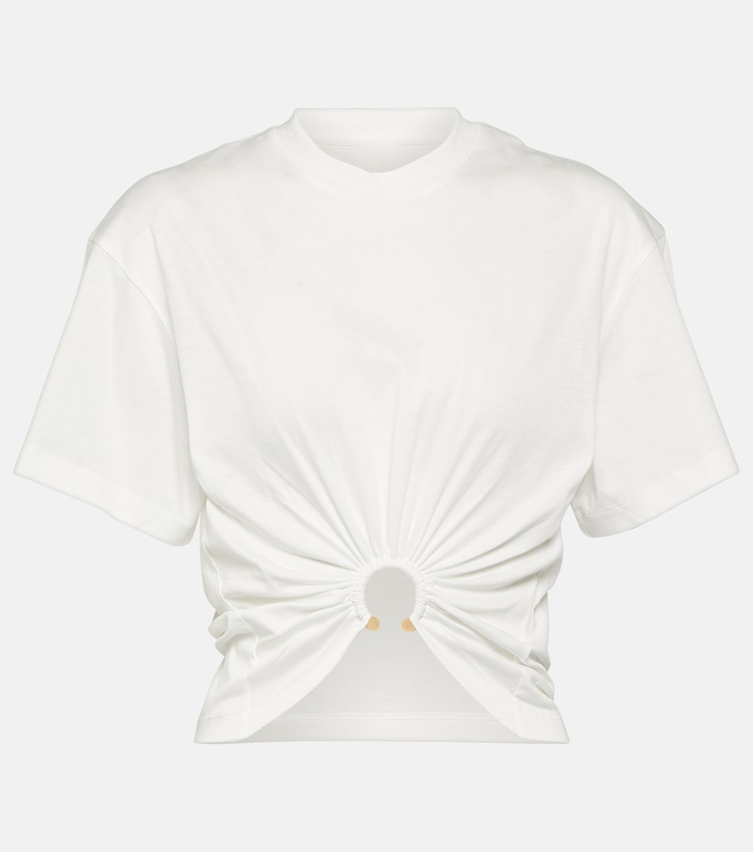 Top raccourci en coton à ornements | Rabanne