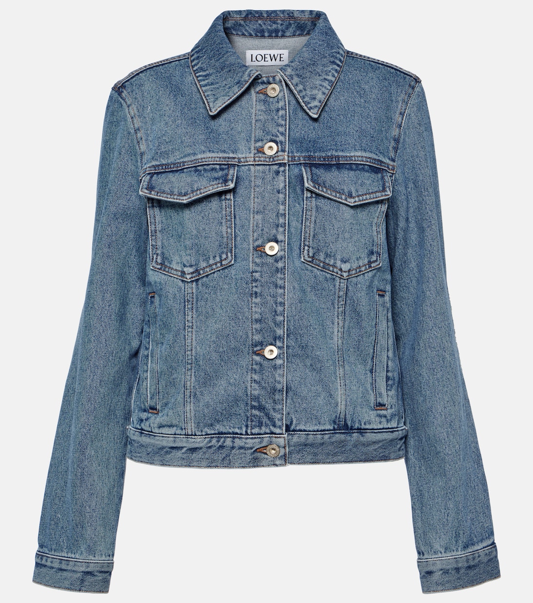 Chaqueta de Denim Estilo Joven con Detalles Únicos de Loewe