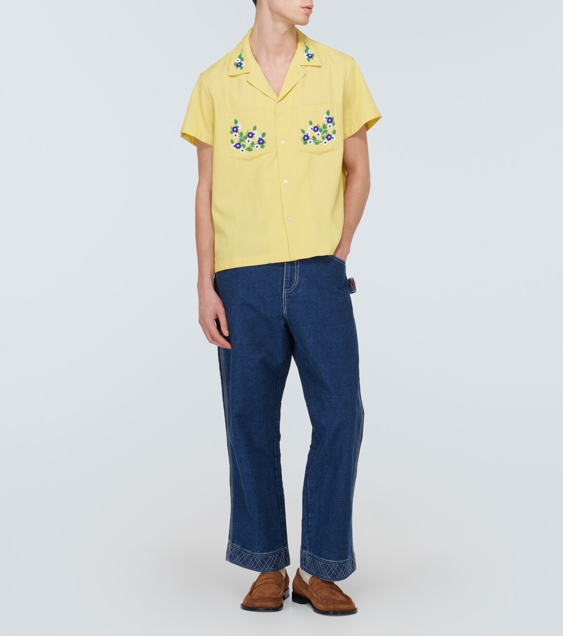 Camicia Chicory in cotone con ricamo | Bode